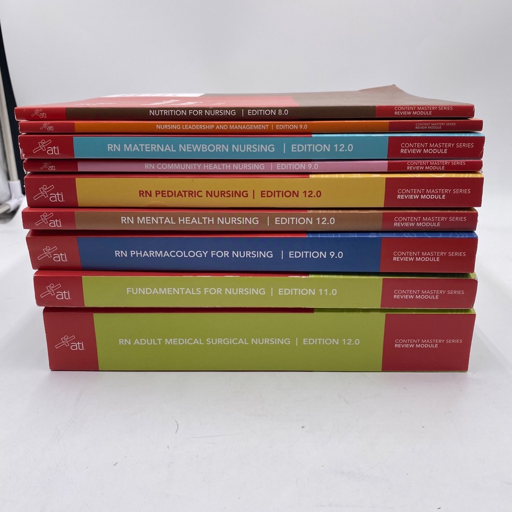 ATI Content Mastery Series Review Module Nursing Textbook Set 2023 NCLEX Prep RN
